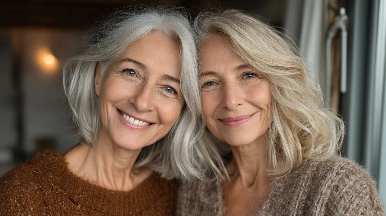 Moderna frizura za starije žene koja naglašava volumen, eleganciju i prirodnu ljepotu.